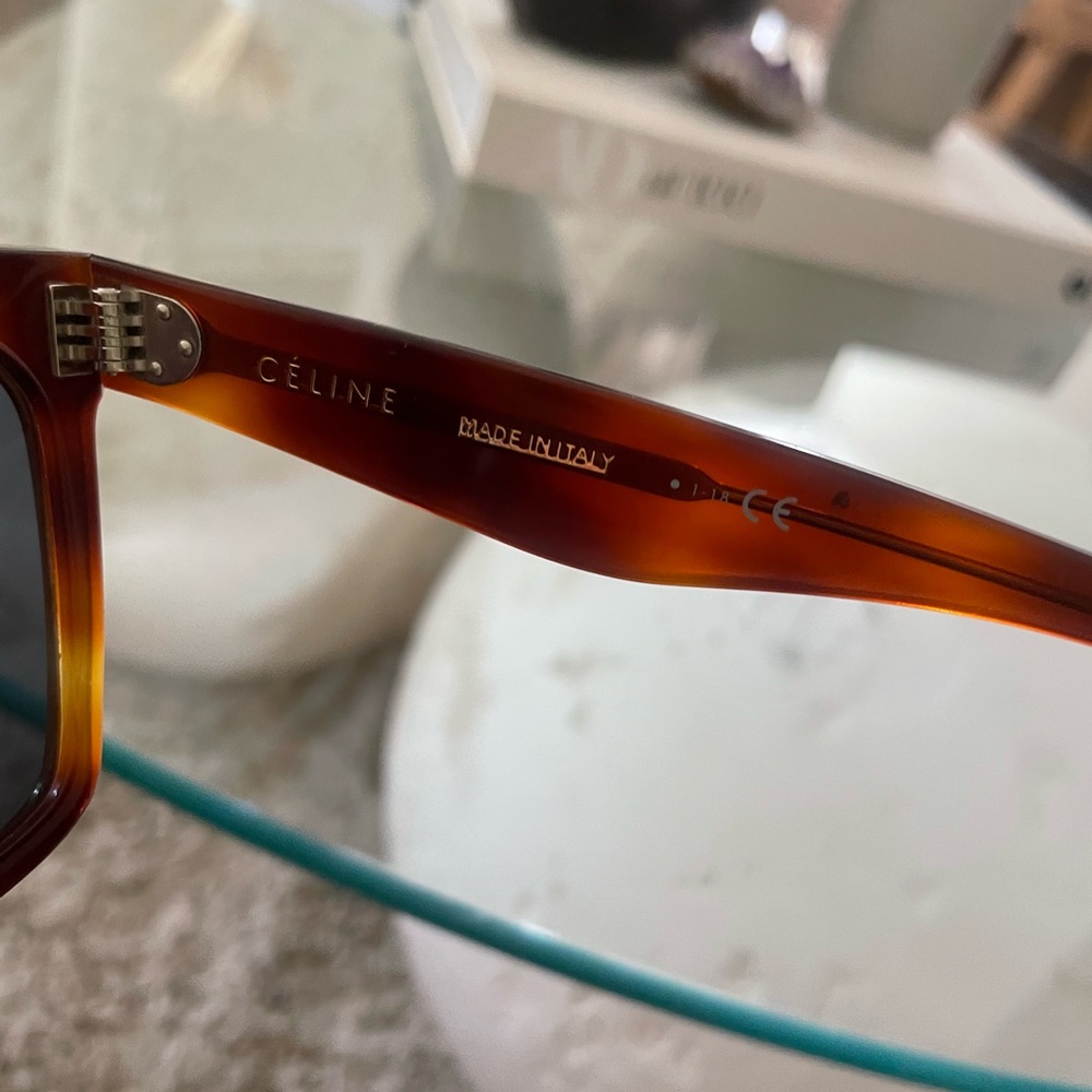 CELINE PARIS CL40055I 53V HAVANA/BLUE LENS AUTHENTIC SUNGLASSES 55-18 - Picture 5 of 10